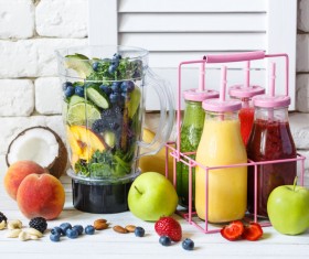 Healthy raw fruit juice Stock Photo