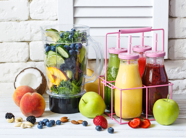 Healthy raw fruit juice Stock Photo