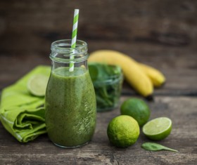 Healthy vegetable juice with lemon flavor Stock Photo