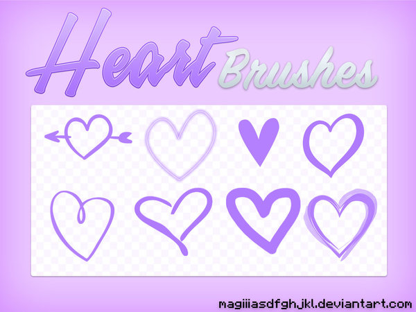 Heart Hand drawn Photoshop Brushes
