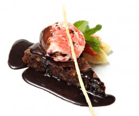 Ice cream chocolate dessert Stock Photo 01