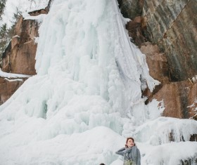 In the winter outdoor intimate couple Stock Photo 12