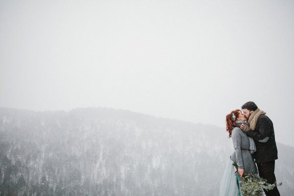 In the winter outdoor intimate couple Stock Photo 22