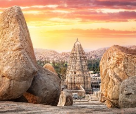 India ancient temple Stock Photo 01
