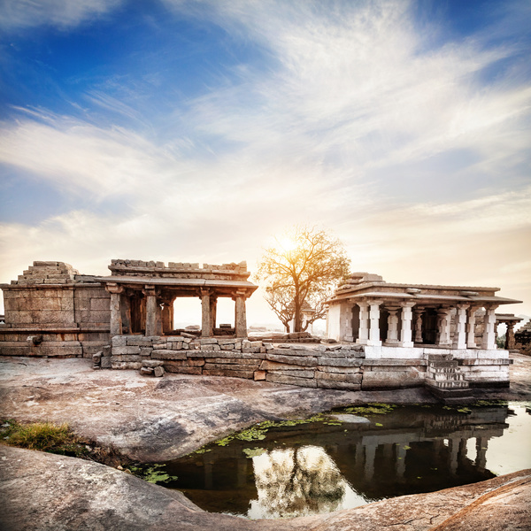 India ancient temple Stock Photo 02