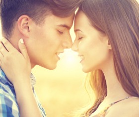 Kissing Couples Stock Photo 03