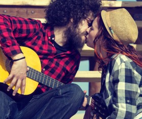 Kissing Couples Stock Photo 07