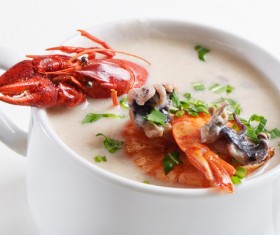 Lobster seafood soup Stock Photo 03