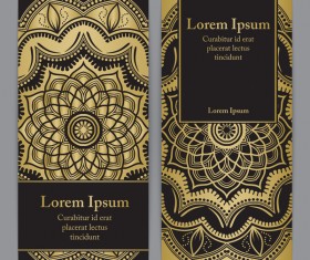 Mandala flyer template vector material 02