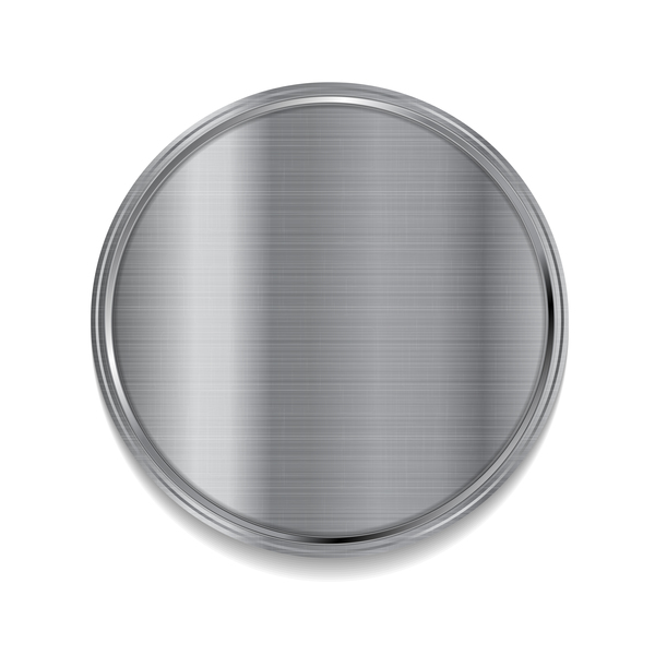 Metal circle with white background vector
