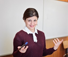 Middle aged female lecturer Stock Photo 02