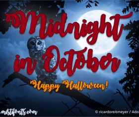 Midnight in October Font