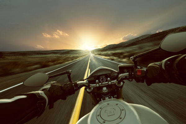 Motorcycles Driving Stock Photo 02