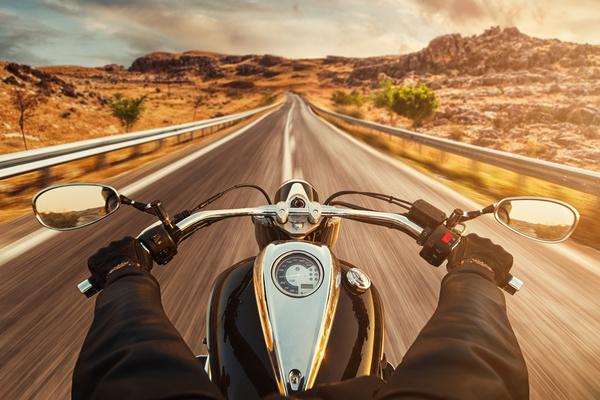 Motorcycles Driving Stock Photo 03