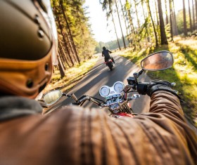 Motorcycles Driving Stock Photo 05