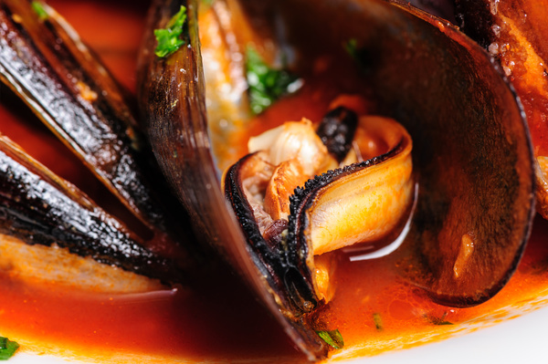 Mussels seafood soup Stock Photo 01