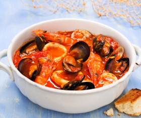 Mussels seafood soup Stock Photo 03