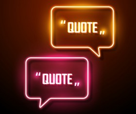 Neon text frames vector material 11