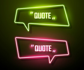 Neon text frames vector material 12