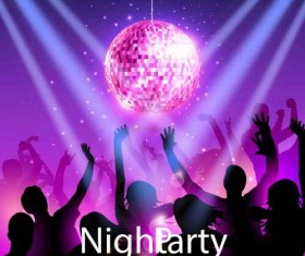 Night party background vector material