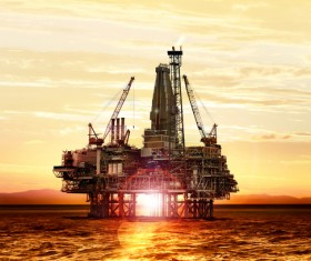 Offshore drilling platform Stock Photo 04