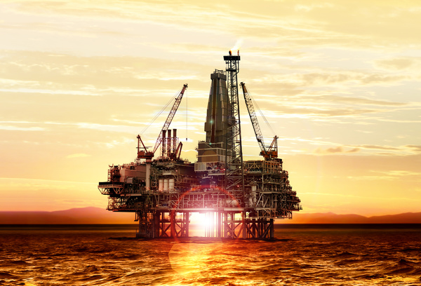 Offshore drilling platform Stock Photo 04