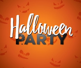 Orange halloween party background vector