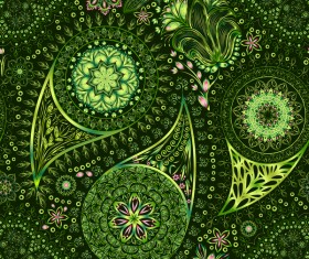 Ornate seamless paisley pattern vectors 07