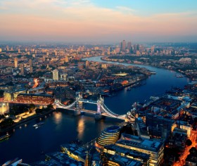 Overlooking the Tower Bridge Stock Photo