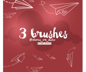 Paper plane Photoshop Brushes