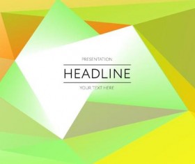 Polygonal colored cover template vector 07