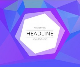 Polygonal colored cover template vector 08