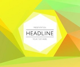 Polygonal colored cover template vector 09