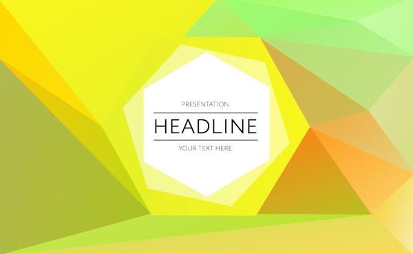 Polygonal colored cover template vector 09