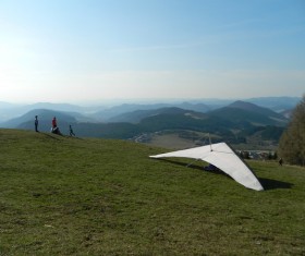 Power paragliding Stock Photo