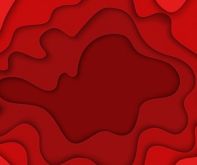 Red layered frame background vector