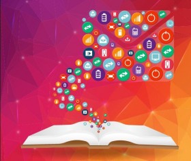 Red styles infographic elements vector template 05