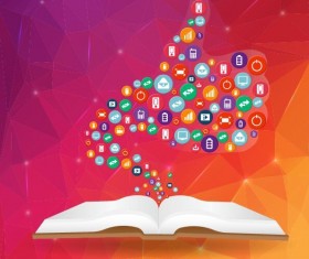 Red styles infographic elements vector template 06