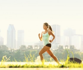 Running woman Stock Photo 01
