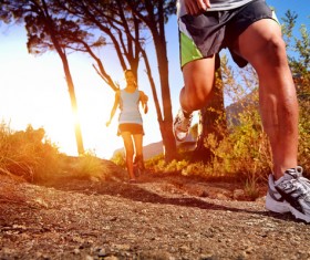 Running woman Stock Photo