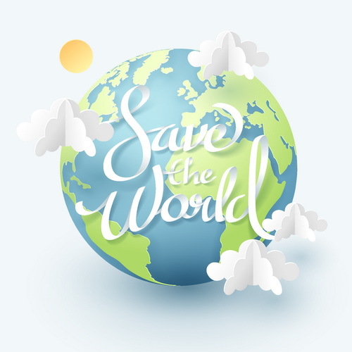 Save world background vector