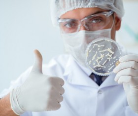 Scientists develop cells in the laboratory Stock Photo 01