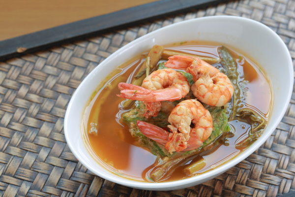 Seafood soup with shrimps Stock Photo 02