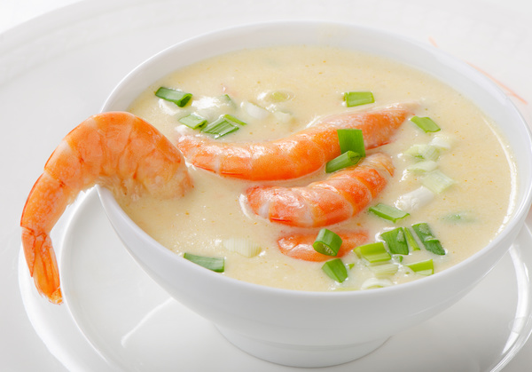 Seafood soup with shrimps Stock Photo 03