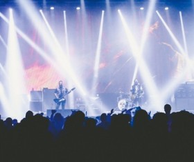 Shocking concert scene Stock Photo