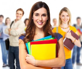 Smile college student Stock Photo