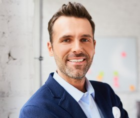 Smiling handsome man Stock Photo