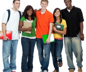 Smiling students Stock Photo