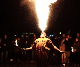 Spitfire acrobatics show Stock Photo