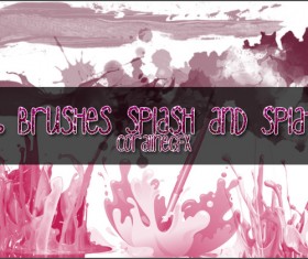 Splash and splay Photoshop Brushes